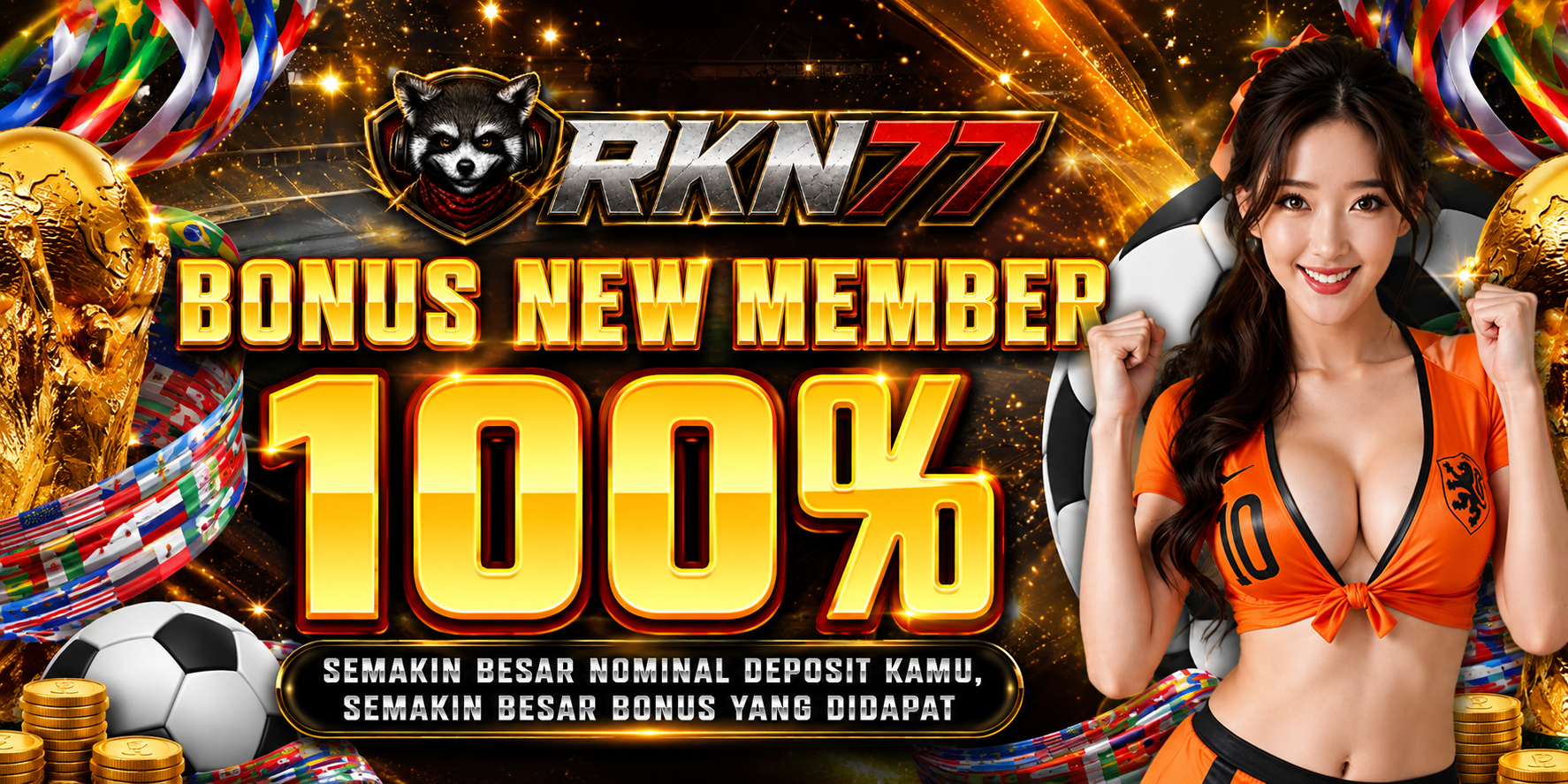 BONUS 100% NEW MEMBER